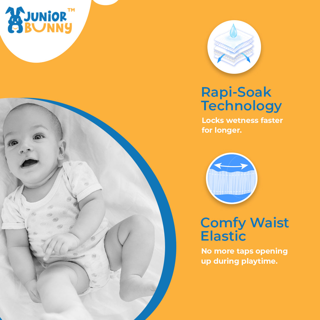 Junior Bunny Ultra Classic Baby Diaper Pull Up Pant with Anti rash Protection (Extra Large) 20 PCS PACK