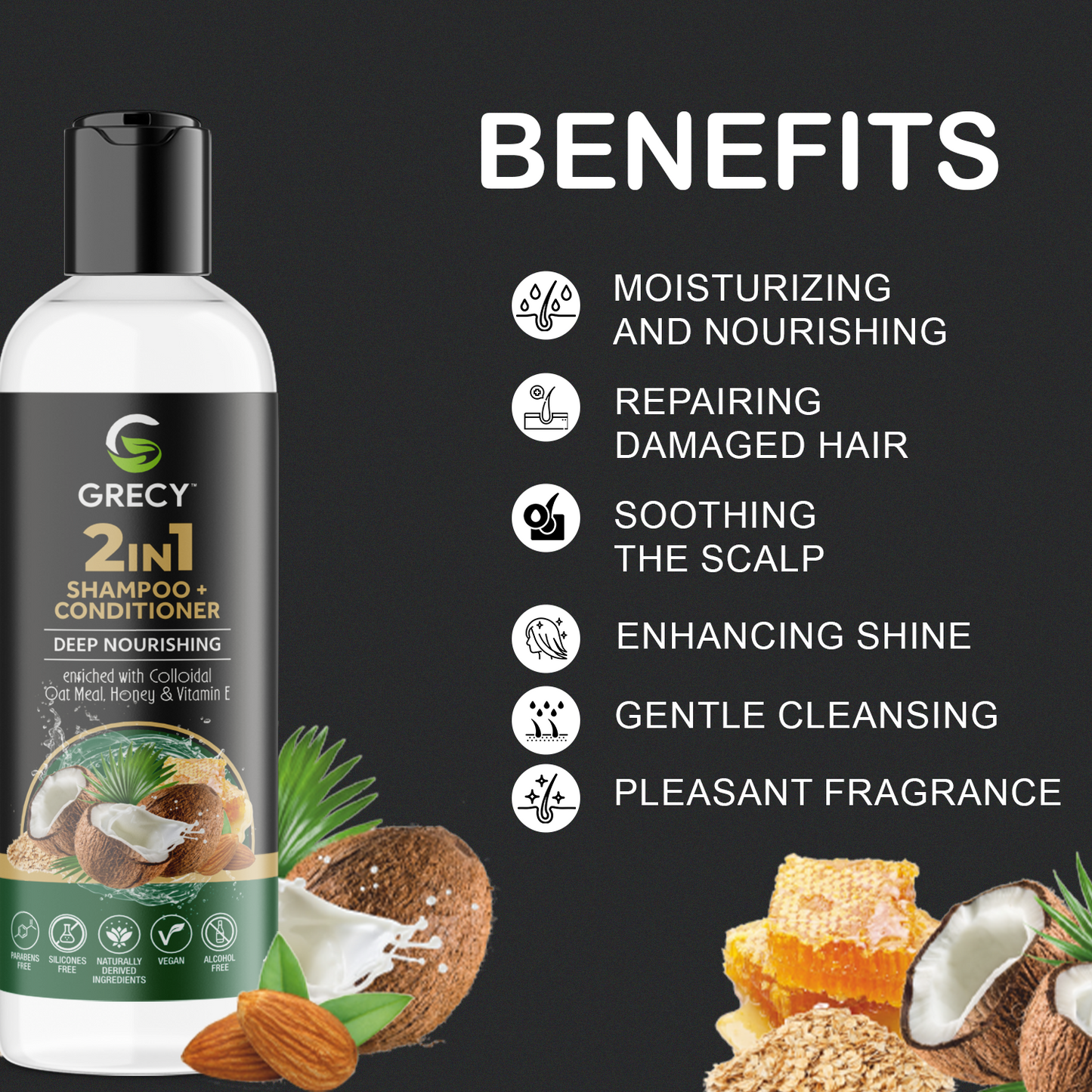 Grecy 2 in 1 Shampoo with Conditioner (100ml)