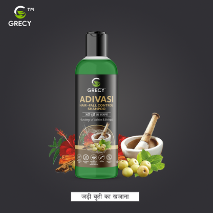 Grecy Adivasi Hair-Fall Control Shampoo (Jadibutti ka Khajana) (100ml)