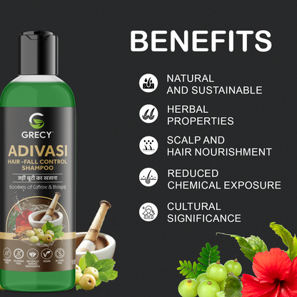 Grecy Adivasi Hair-Fall Control Shampoo (Jadibutti ka Khajana) (100ml)