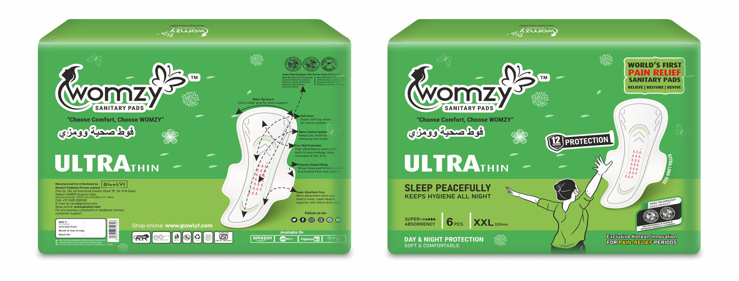 Womzy 320 MM  XXL Ultra Thin (6  PCS PACK)