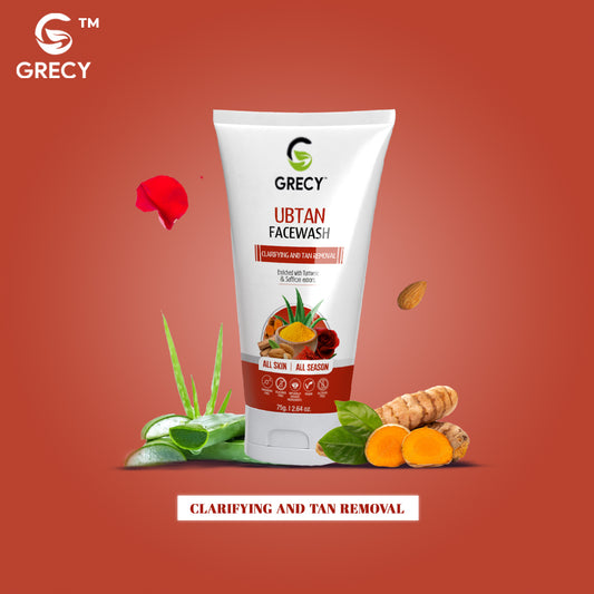 Grecy Ubtan Clarifying And Tan Removal Facewash Men & Women All Skin Types Face Wash