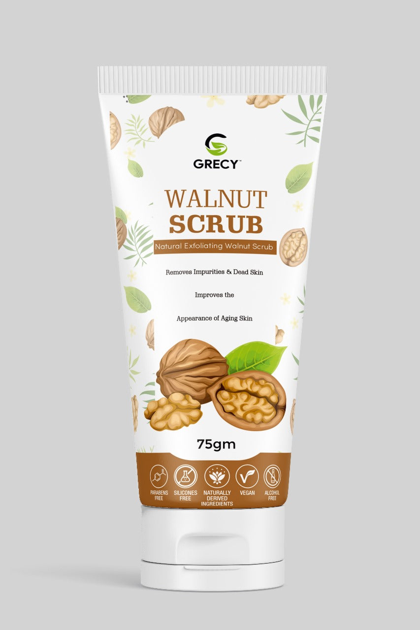 Grecy Natural Exfoliating Walnut Face Scrub (75gm)